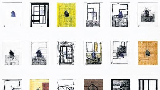 Der Favorit der Jury: Jürgen Hochmuth gewinnt mit seinem Bild &bdquo;Musterhaus 18/95&ldquo; (70 x 100 Zentimeter, 2009/10) den mit 1500 Euro dotierten Kunstpreis der Stadt Marktheidenfeld.