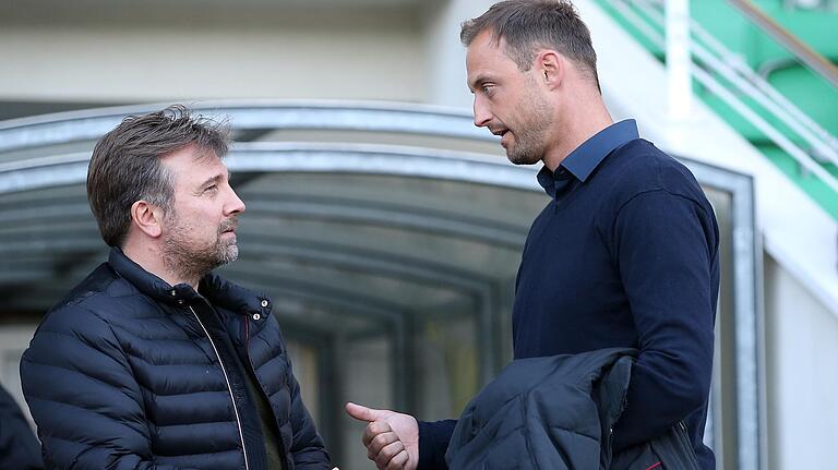 Loten aus, was in Schweinfurt finanziell machbar ist: Präsident Markus Wolf (links) und Sportleiter Björn Schlicke. Loten aus, was in Schweinfurt finanziell machbar ist: Präsident Markus Wolf (links) und Sportleiter Björn Schlicke.
