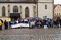 Haßfurter Schüler demonstierten am Freitag auf dem Haßfurter Marktplatz für besseren Klimaschutz. 'Wir sind hier, wir sind laut, weil ihr uns die Zukunft klaut', lautete einer ihrer Slogans.