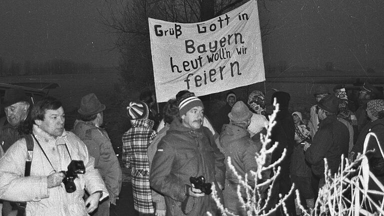 Grenzöffnung zwischen Irmelshausen und Mendhausen.