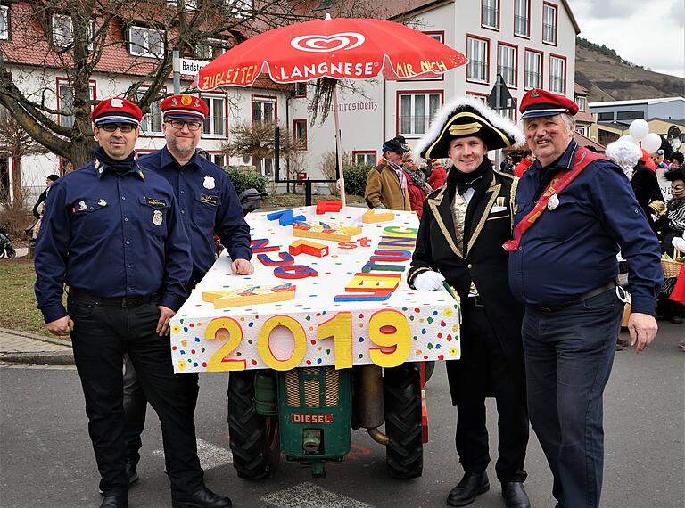 Bereit für den Umzug 2019: die Fasenachter aus Zellingen.