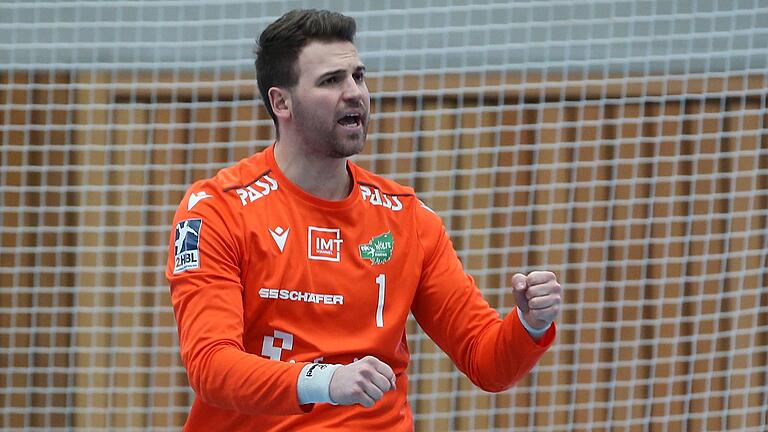 Marino Mallwitz, hier noch in der vergangenen Saison im Tor der Wölfe, wechselte zur neuen Runde zum Ligakonkurrenten HC Elbflorenz nach Dresden. Dem Saisonziel, in der Zweiten Handball-Bundesliga oben mitzuspielen, laufen die Sachsen derzeit hinterher.