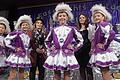 Die Kinder-Prinzengarde mit ihren Trainerinnen Sophia Stamm (links) und Tamina Weger überzeugte in Gaukönigshofen.