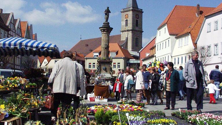 Früher gab es einen lebendigen Grünen Markt in Bad Neustadt.