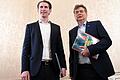 Österreichs Ex-Kanzler Sebastian Kurz (ÖVP) und Grünen-Chef Werner Kogler (rechts)