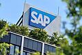 SAP       -  Das Logo des Softwarekonzerns SAP in Walldorf. Foto: Uwe Anspach