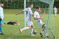 Zehnmal landete der Ball im Tor von Türkiyemspor, dessen Torwart Ömercan Aktas (links) einem leidtun konnte. In dieser Szene traf Jonas Geßner (Mitte) zum 7:0 für den SV-DJK Oberschwarzach (rechts Luis Kraus).