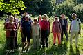 Die Wandergruppe des Steigerwaldklubs Castell vor der Ruine Speckfeld.