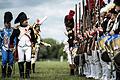 Napoleon überquerte mit seiner Armee dreimal den Main bei Triefenstein. Das Bild ist eine Nachstellung einer Szene aus dem Leben von Napoleon.&nbsp;