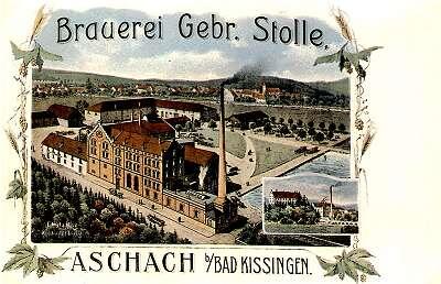 Diese Postkarte zeigt die damals schon modernere Dampfbrauerei, welche die Brüder Karl Heinrich und Ludwig Stolle im Stil des Münchner Hofbräuhauses um 1900 erbauten.