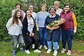 Auf dem Bild (vorne von links) Lara Pormann, Karin Anderseck, Sabine Fraj-Adelmann, Katja Sauer; (hinten von links) Jenny Korn, Jule Hofbauer, Christina Winkler und Kati Schmidt.