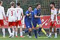 Hendrik Hansen (Mitte, rechts) trifft nach einem Eckball zum 1:1 für den Würzburger FV. Mitspieler Fabio Hock jubelt mit ihm. Der WFV hat sein Heimspiel in der Fußball-Bayernliga Nord gegen den SSV Jahn Regensburg II mit 5:1 gewonnen.