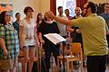 Am Samstag und Sonntag, 10./11. Juni, tritt der Chor &bdquo;Sotto Voce&ldquo; in der Franz-Oberthür-Schule auf. Marc Arleth hat mit den Chormitgliedern das Programm einstudiert.