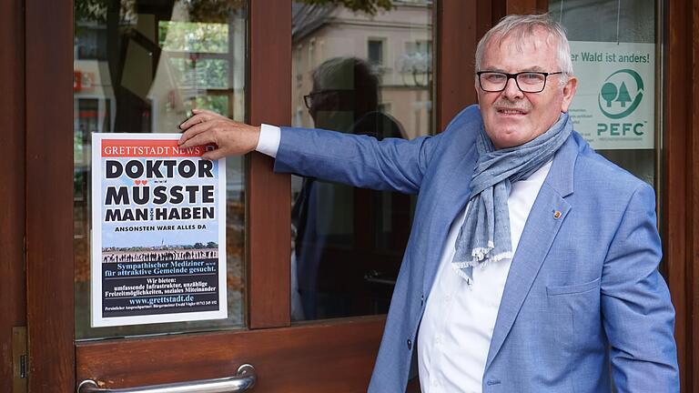 Bürgermeister Ewald Vögler sucht eine 'Neue oder einen Neuen'. Gemeint ist natürlich eine neue Hausärztin oder ein Hausarzt für Grettstadt. Deshalb freut er sich über jeden Anruf zu diesem Thema.