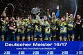 Rhein-Neckar Löwen - MT Melsungen       -  Als die Rimparer Wölfe am 10. Juni in Lübeck um den verpassten Aufstieg weinten, feierten die Rhein-Neckar Löwen in Mannheim die Titelverteidigung der deutschen Meisterschaft.