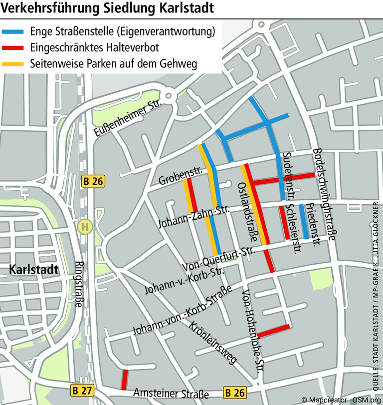 Heiße Diskussion über Parken in der Karlstadter Siedlung Heiße Diskussion über Parken in der Karlstadter Siedlung