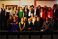 Schauspieler: Das Ensemble des Stadttheaters Gerolzhofen nach einer Vorstellung.
