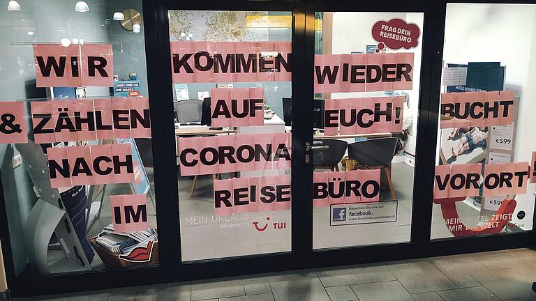 Reisebüros leiden besonders hart unter der Corona-Krise. So auch das 'Reisekult' in Schweinfurt (Bild).