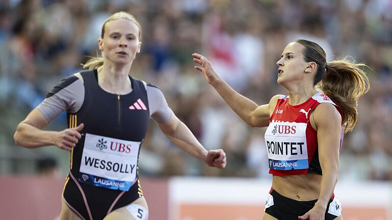 Diamond League       -  Jessica-Bianca Wessolly (l) landete beim Diamond-League-Meeting in Lausanne über die 200 Meter auf Platz zwei.