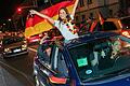 Fußballfans feiern Erfolge gerne mit Autokorsos. Unser Foto entstand 2014 in Würzburg nach dem gewonnenen WM-Finale gegen Argentinien.