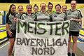 Die Keglerinnen der SpG Bad Neustadt freuen sich über die Meisterschaft in&nbsp; der Bayernliga Nord. Von links: Juliane Probst, Bettina Behr, Stephanie Philipp-Schirmer, Janine Link, Leonie Wohlfart, Kathrin Hüther, Antonia Biener, Theresa Schubert und Natalie Guck.
