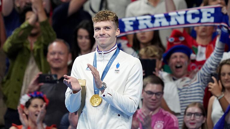 Paris 2024 - Schwimmen - Sorgte regelmäßig für Partystimmung: Frankreichs Schwimmstar Léon Marchand. Paris 2024 - Schwimmen - Sorgte regelmäßig für Partystimmung: Frankreichs Schwimmstar Léon Marchand.