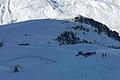 Blick auf das Skigebiet von Obergurgl. Eine 33-jährige Snowboarderin aus dem Raum Bad Kissingen ist am Dienstag ums Leben gekommen. Die Frau löste bei einer Tour mit ihrem Bruder im ungesicherten Gelände ein 400 Meter breites Schneebrett aus.&nbsp;