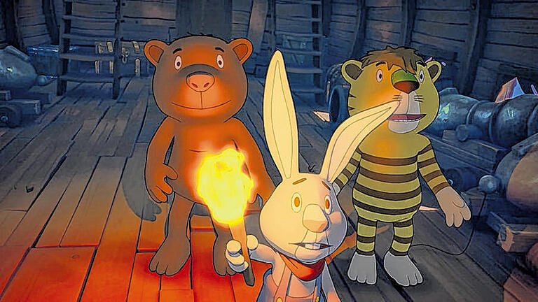 Bär, Hase und Tiger in &bdquo;Komm, wir finden einen Schatz!&ldquo;.