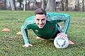 Um sein Leistungsniveau zu halten, macht Martin Thomann (FC 05 Schweinfurt) viel Krafttraining. Fotos: Dominik Großpietsch       -  Um sein Leistungsniveau zu halten, macht Martin Thomann (FC 05 Schweinfurt) viel Krafttraining. Fotos: Dominik Großpietsch