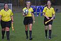 Frauenpower bei der Leitung des Fußball-Bezirksligaspiels zwischen dem TSV Münnerstadt und dem SV Rödelmaier. Von links: Mareike Köberle (Schiedsrichtergruppe Haßberge), Davina Lutz (Schweinfurt) und Manuela Kraus (Bad Neustadt).