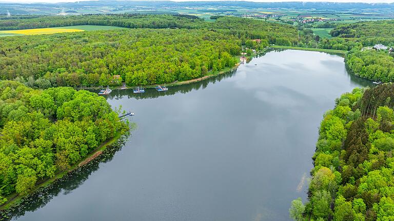 Der Ellertshäuser See ist fast wieder voller Wasser. Der Ellertshäuser See ist fast wieder voller Wasser. 