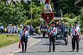 Der Festzug zum Jubiläumsfest der Feuerwehr und des Heßdorfer Sportvereines mit vielen befreundeten Wehren aus den Nachbarorten sowie den Karsbacher Ortsvereinen.