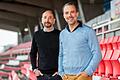 Der scheidende und der künftige Vorstandsvorsitzende der Würzburger Kickers: Benjamin Hirsch (rechts) wird im Sommer das Amt von Christian Jäger übernehmen.