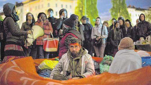 Auf dem Berliner Oranienplatz: Turgay Ulu war von Anfang an bei den Protesten der Flüchtlinge dabei. Ob er in Deutschland bleiben kann, weiß er immer noch nicht.