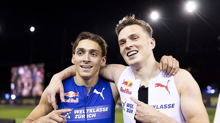 Diamond League - Duplantis besiegt Warholm       -  Die beiden Skandinavier verstehen sich trotz ihres Duells bestens.