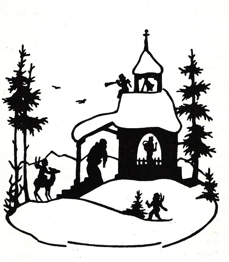 Scherenschnitt von Irmingard von Freyberg in der Weihnachtsausstellung im Museum Malerwinkelhaus in Marktbreit. Scherenschnitt von Irmingard von Freyberg in der Weihnachtsausstellung im Museum Malerwinkelhaus in Marktbreit.