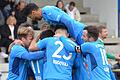 Als der SV Euerbach/Kützberg noch über Landesliga-Tore jubelte: In der Winterpause haben (von links)&nbsp;Jannik Binder, Yasir Aldijawi, Shaban Rugovaj, Christopher Lehmann und Christoph Schmidt sowie (oben) Osama Alawami neue Vereine in der Region gefunden.