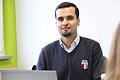 Mohamed Alkasem lebt seit etwas mehr als einem Jahr in einer Flüchtlingsunterkunft in Reiterswiesen. Foto: Benedikt Borst       -  Mohamed Alkasem lebt seit etwas mehr als einem Jahr in einer Flüchtlingsunterkunft in Reiterswiesen. Foto: Benedikt Borst