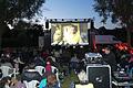 Vor der Altmain-Kulisse in Sand, wo heuer coronabedingt kein Weinfest stattfinden konnte, präsentierten Bruno Schneyer vom Capitol-Kino Zeil und MAD Veranstaltungstechnik Oberaurach Mitte Juli ein dreitägiges Open-Air-Kino-Event.