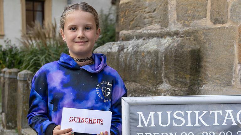 Rabea Appel aus Ebern hat einen Gutschein für ein Konzert gewonnen.