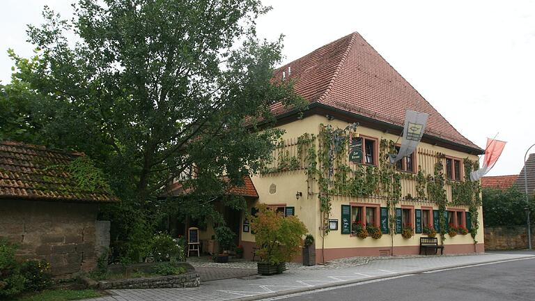Der Landgasthof 'Zur Krone' in Brünnau.