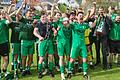 Der SV Kürnach jubelt über die Meisterschaft in der Fußball-Kreisliga Würzburg 1.