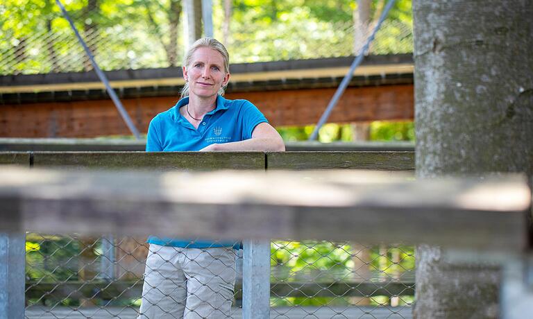 Sandra Fischer leitet den Steigerwald-Baumwipfelpfad bei Ebrach. Sandra Fischer leitet den Steigerwald-Baumwipfelpfad bei Ebrach.