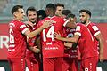 Die Würzburger Kickers präsentierten sich beim 3:0-Sieg gegen Wacker Burghausen nicht nur beim Jubeln als funktionierende Einheit.