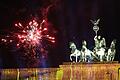 Silvester - Berlin       -  Feuerwerkskörper werden während der ZDF-Silvester-Show vor dem Brandenburger Tor abgefeuert.