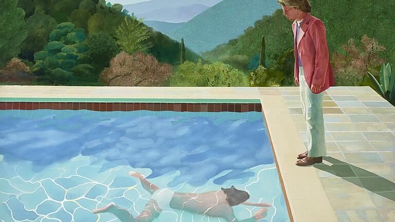 Hockney ist berühmt für Swimming-Pool-Bilder (hier: &bdquo;Portrait of an Artist &ndash; Pool with two Figures&ldquo; von 1972).