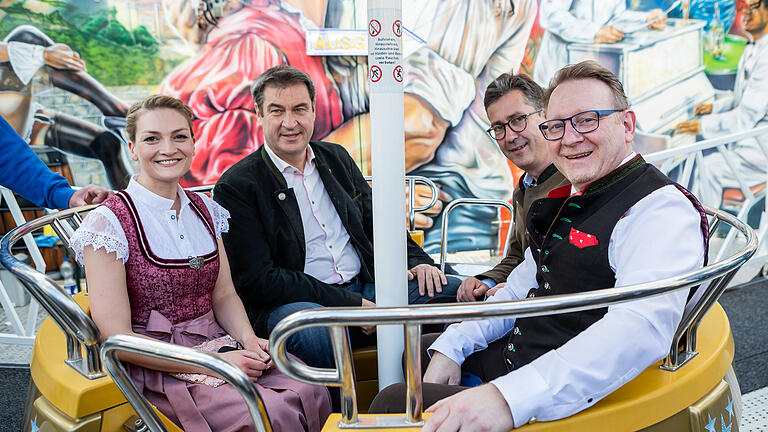 Eröffnung des Frühlingsvolksfest am Samstag 26.03.22 an der Talavera in Würzburg.