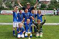 Das U9-Turnier mit zehn teilnehmenden Teams hat die Mannschaft des FC Zell gewonnen. Die Freude über den Titelgewinn und den Pokal war sichtlich groß.