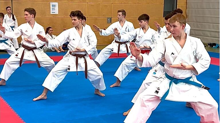 Meisterhafte Kata-Darbietungen beim bayerischen Karate-Landeskader-Kick-Off in der Wilhelm-Sattler-Halle.