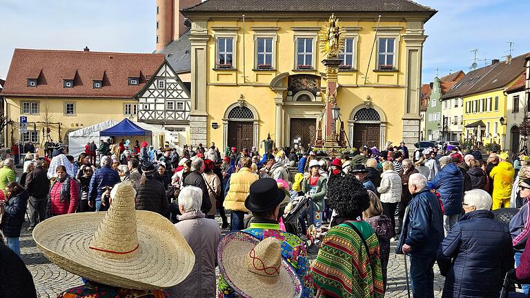 Warten auf den Faschingszug. In Eibelstadt waren mehrere Hundert Fasenachter für das Spektakel zu haben. Warten auf den Faschingszug. In Eibelstadt waren mehrere Hundert Fasenachter für das Spektakel zu haben.